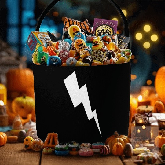 zeus lightening bolt Fabric Baskets