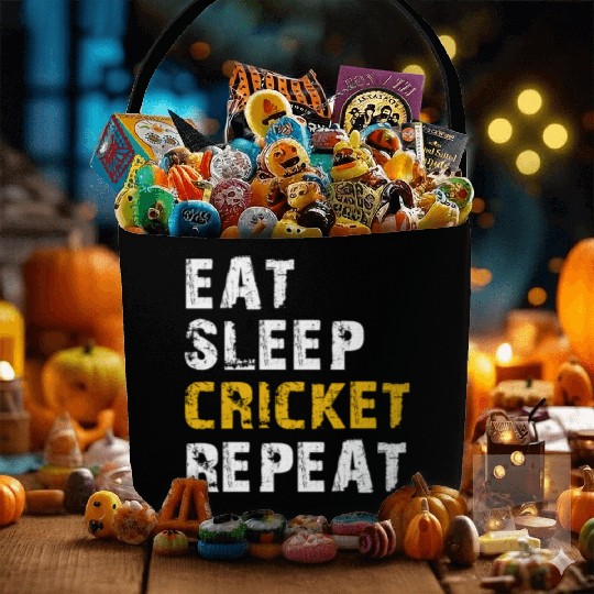eat sleep cricket Fabric Baskets