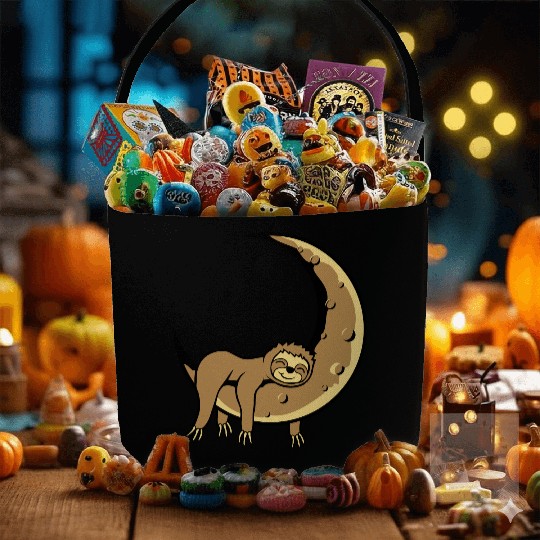 Lazy moon sloth Fabric Baskets