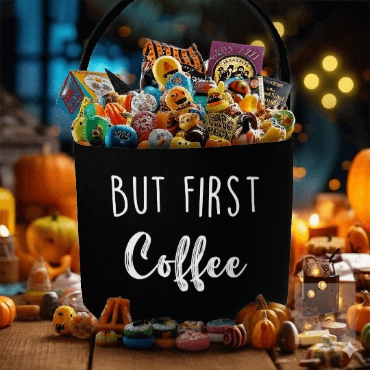 But First Coffee Fabric Baskets