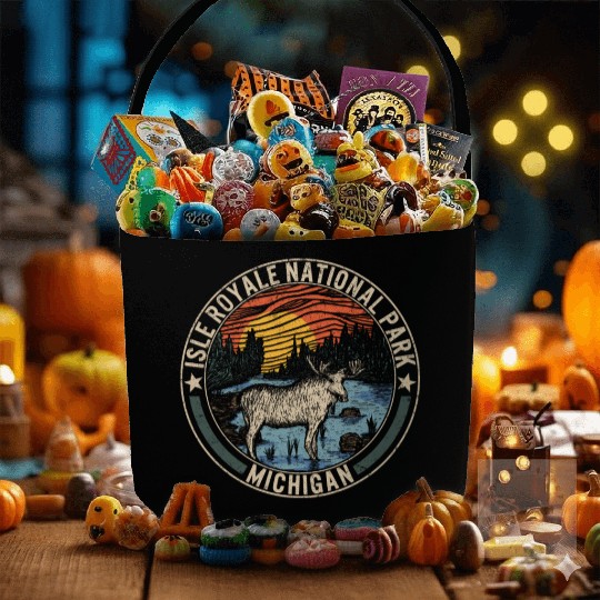 Isle Royale National Park Fabric Baskets, Michigan Moose