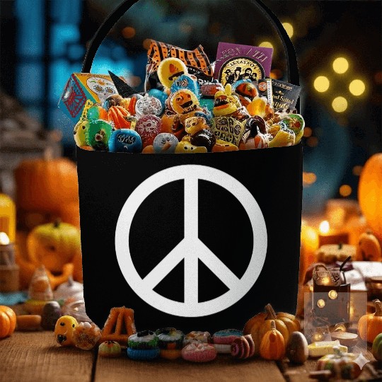 PEACE PEACE PEACE ON EARTH Fabric Baskets