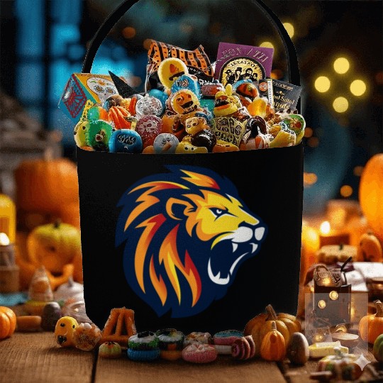 angry lion face Fabric Baskets