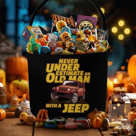 Never Underestimate An Old Man with A Jeep Brown Fabric Baskets