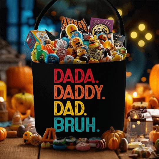 Dada Daddy Dad Bruh Funny Father's Day Fabric Baskets