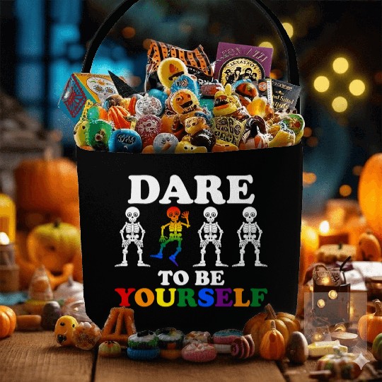 Dare To Be Yourself Fabric Baskets Cute LGBTQ Pride