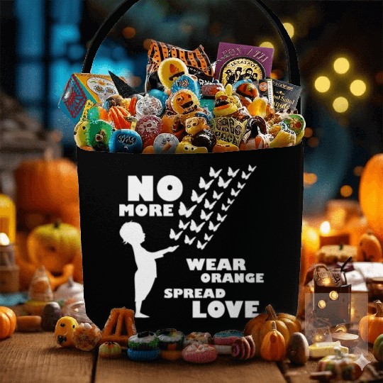 wear orange spread love anti gun violence Fabric Baskets
