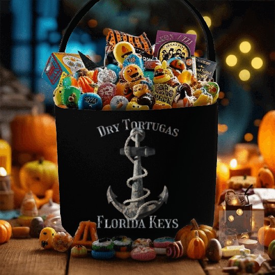 Dry Tortugas Florida Keys Vacation Nautical Anchor Fabric Baskets