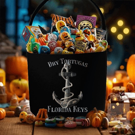 Dry Tortugas Florida Keys Vacation Nautical Anchor Fabric Baskets