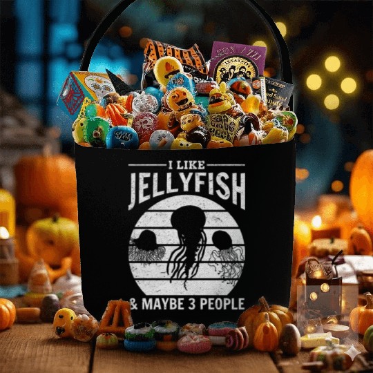 I Like Jellyfish & Maybe 3 People Jellyfishes Fabric Baskets