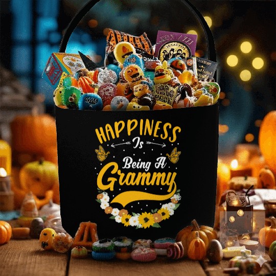 Happiness Grandma Sunflower Proud Grandmother Fabric Baskets