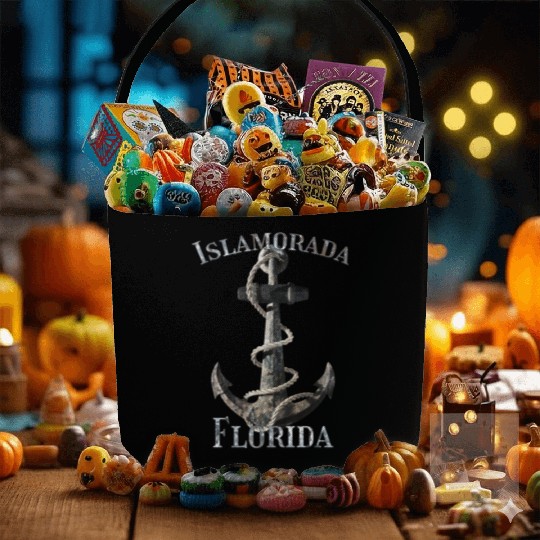 Islamorada Florida Keys Nautical Anchor Sailing Fabric Baskets