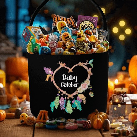 Baby Catcher Midwife Dreamcatcher Doula Fabric Baskets