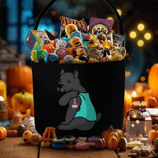 I Love Mom Tattoo Cane Corso Fabric Baskets