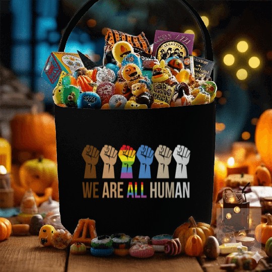 We Are All Human Pride Month For Lesbian and Gays Fabric Baskets