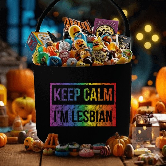 LGBT Gay Pride Lesbian Keep Calm I'm Lesbian Fabric Baskets