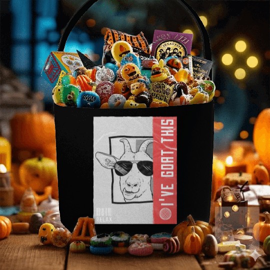 Relax i've Goat this Funny Sarcasm Goat Pun Fabric Baskets