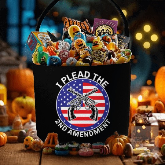 I Plead The Second Amendment Gun Rights America Fabric Baskets