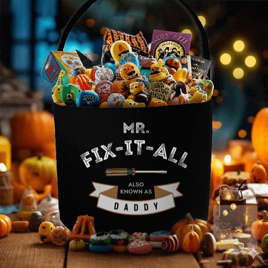 Black Beige Light Brown Vintage Father's Day Fabric Baskets