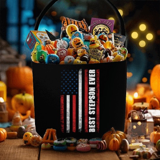 Best Step Son Ever 4th of July Independence Day US Fabric Baskets