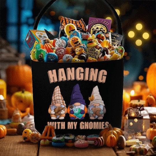 Funny Gardening Gnomes Men Women Gnome Fabric Baskets