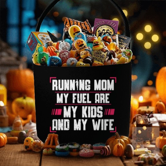 Running Mom My Fuel Are My Kids Runner Marathon Fabric Baskets