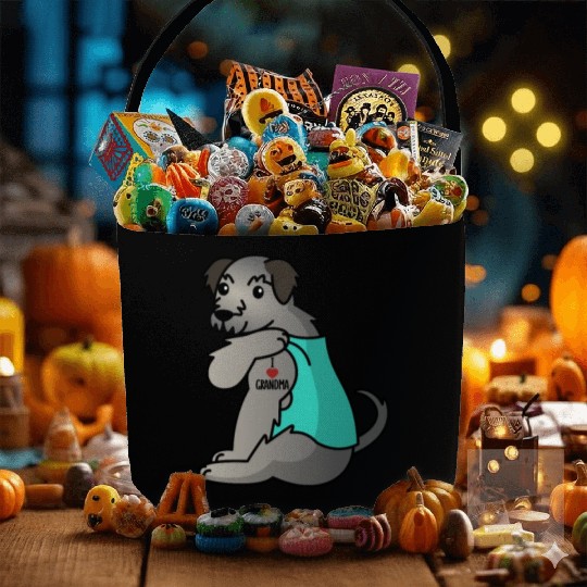 Irish Wolfhound I Love Grandma Fabric Baskets