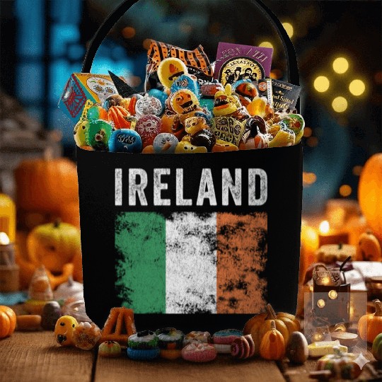 Ireland Flag Distressed - Irish Flag Fabric Baskets
