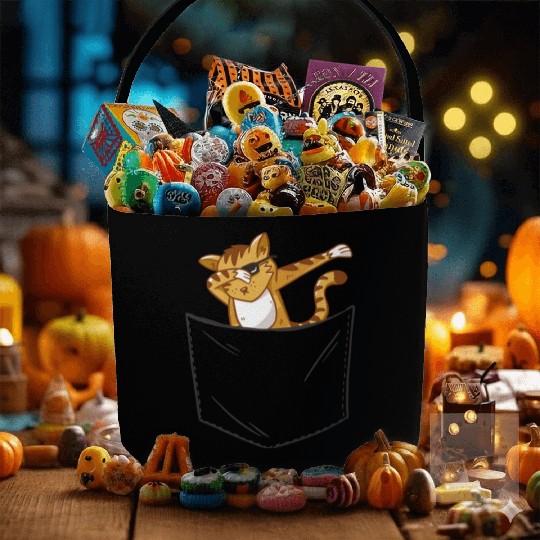 Pocket Cat Fabric Baskets