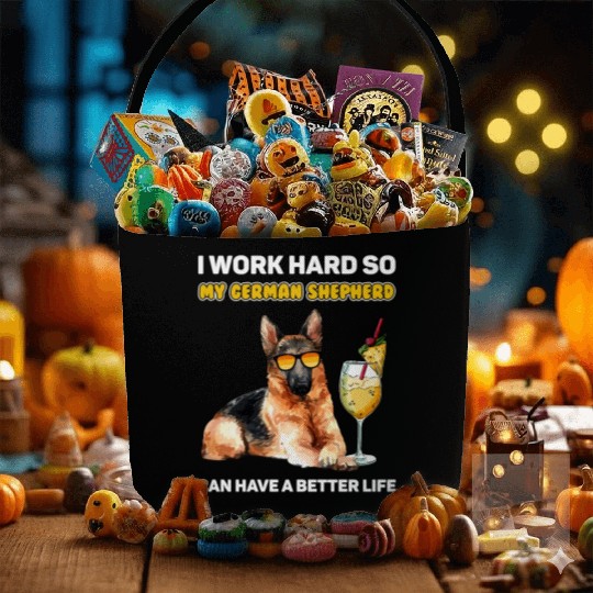 Funny German Shepherd Dog German Shepherd Lover Fabric Baskets