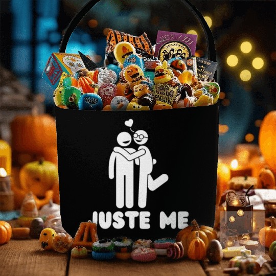 juste me - funny Pride quote lgbt community Fabric Baskets