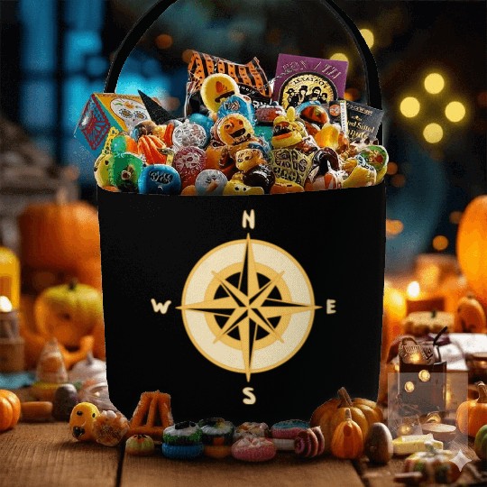 Nautical Compass star / rose, cardinal directions Fabric Baskets