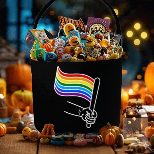 LGBT pride rainbow heart Fabric Baskets