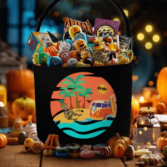 Road trip skeleton Fabric Baskets