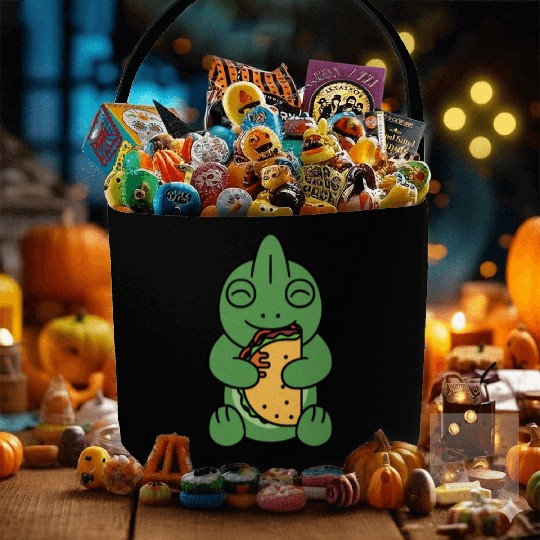 Chameleon Taco Lover Fabric Baskets