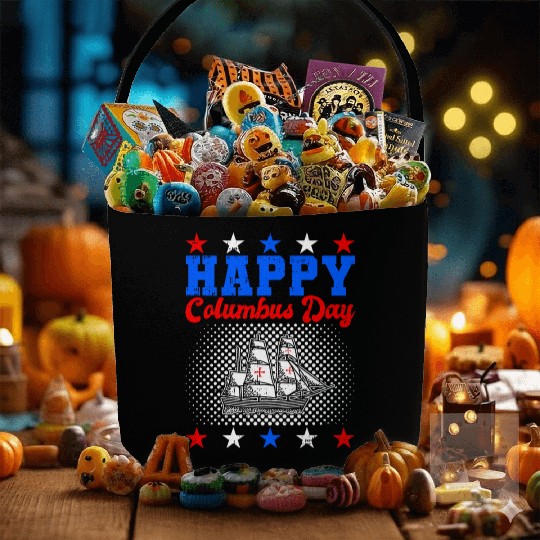 Columbus Day Italian Pride Fabric Baskets