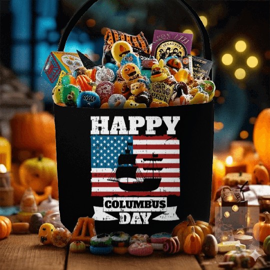Columbus Day Italian Pride Fabric Baskets
