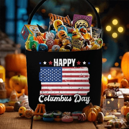 Columbus Day Italian Pride Fabric Baskets