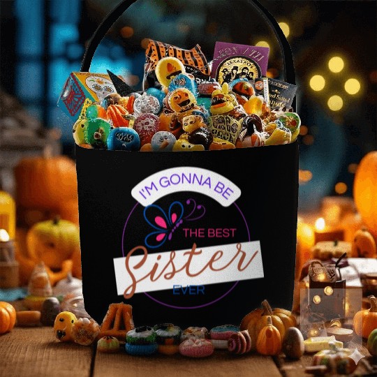 Modern Cool Trendy Big Sister Brother Fabric Baskets