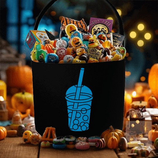 Mug design bubble tea Fabric Baskets