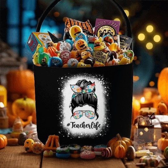 Messy Bun bleached x Teacher Life Fabric Baskets