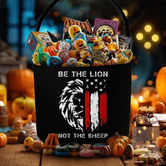 Be The Lion Not The Sheep American Patriotic US Fabric Baskets
