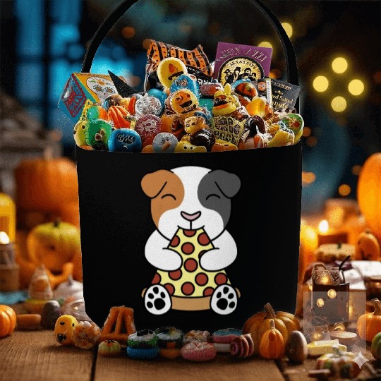 Guinea Pig Pizza Lover Fabric Baskets