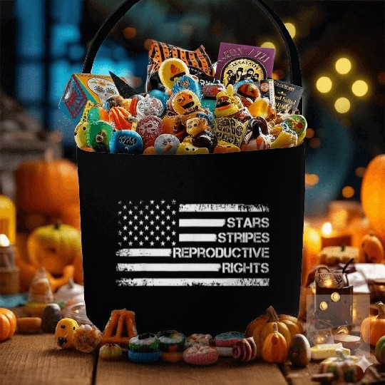 Stars Stripes Reproductive Rights US Flag 4th July Fabric Baskets