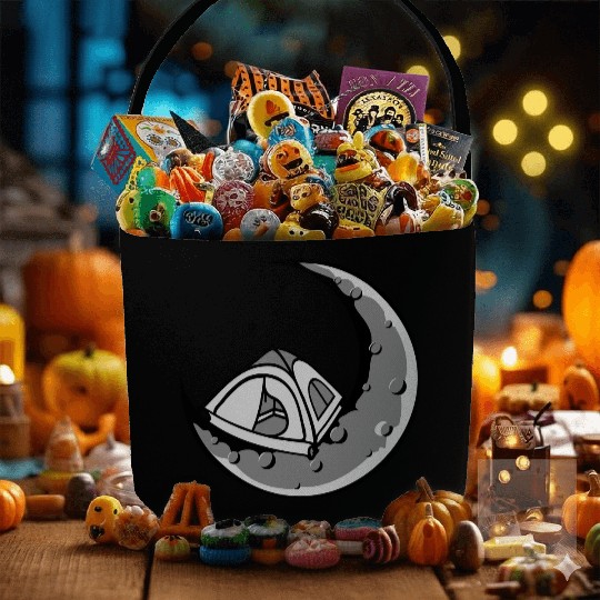 moon camping tent universe Fabric Baskets