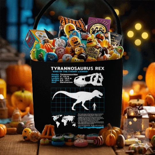 Tyrannosaurus Rex fact sheet Fabric Baskets