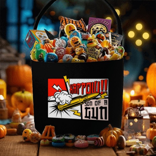 Kappow Bullets Gun Explosion Big bang Aesthetic Fabric Baskets