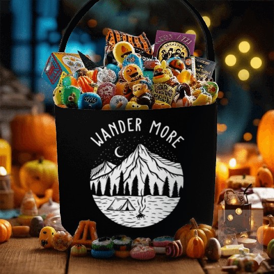 Mountains Landscape Celestial Nature Camping Fabric Baskets