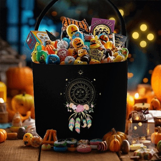 Beautiful Dreamcatcher Sun Moon Flowers Fabric Baskets