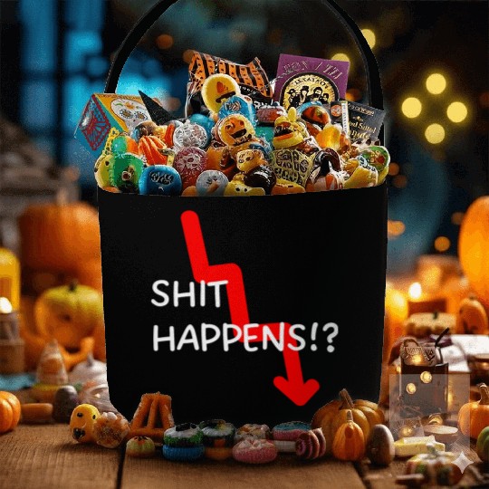 Market Crash Shit Happens Fabric Baskets